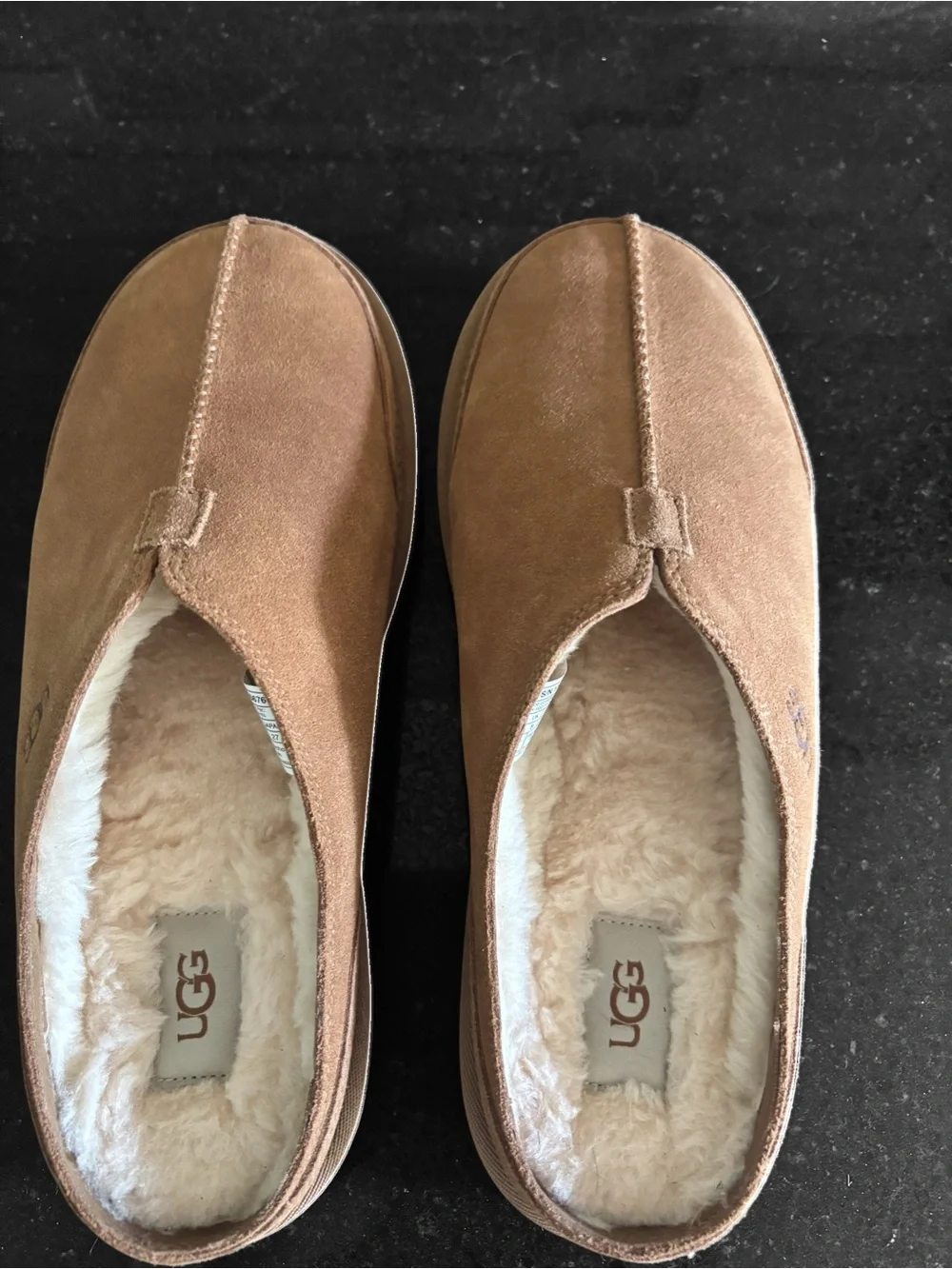 UGG Men's Slip-On Suede Mules in Chestnut Tan